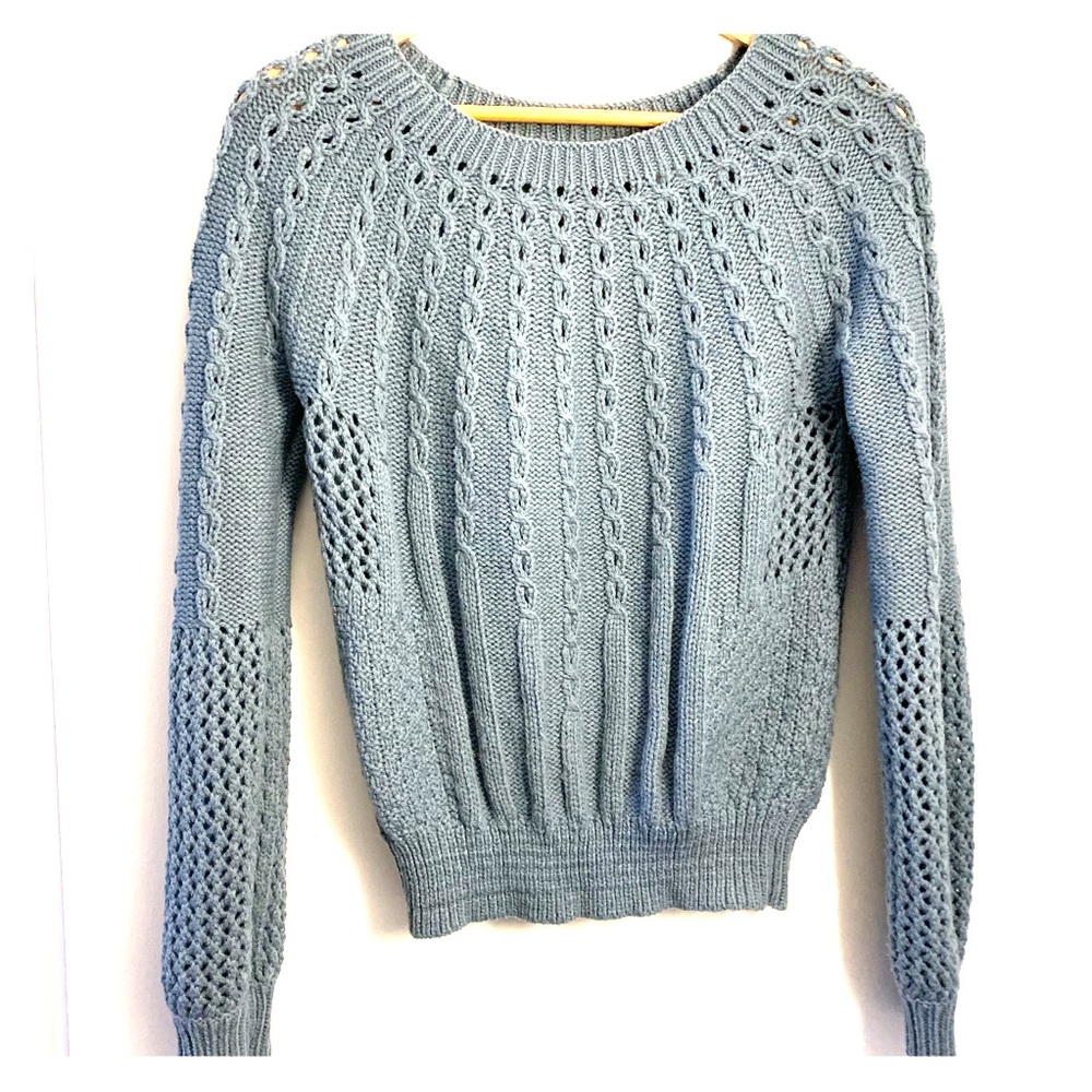 Guinevere Anthropologie Pale Blue Knit Sweater